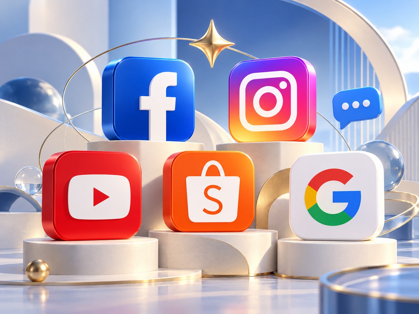 STARLIKE 多平台社群服務：Facebook、Instagram、YouTube、蝦皮與 Google